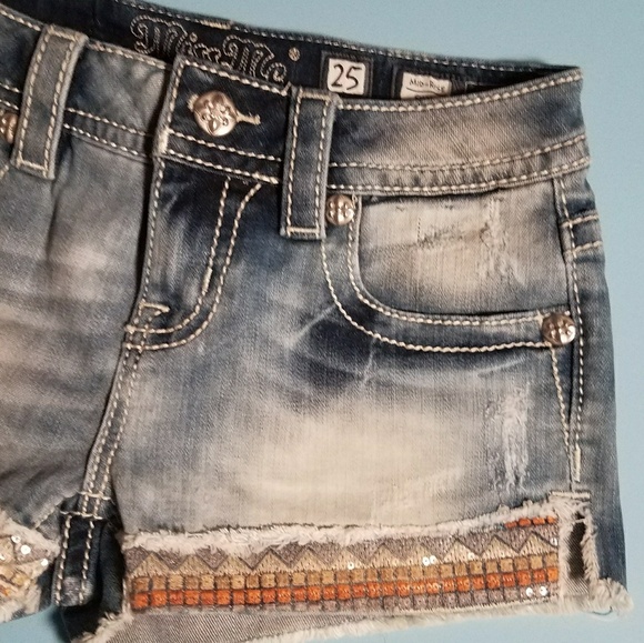Miss Me Jean Sequin Shorts - Picture 5 of 7